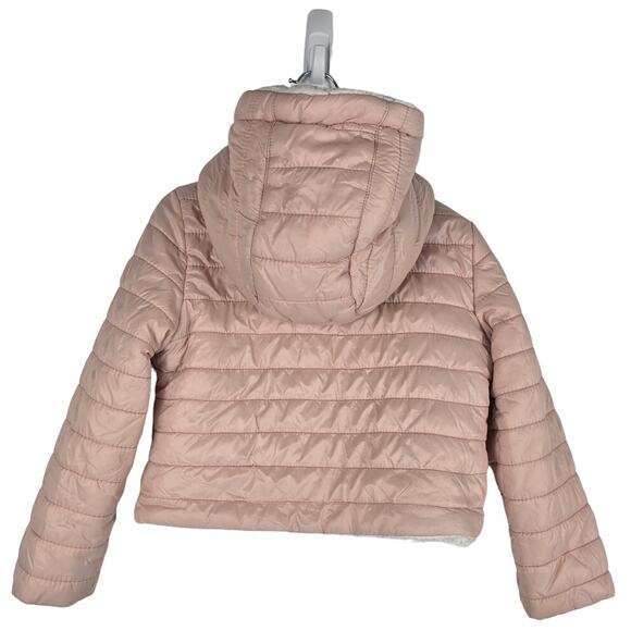 Michael Kors Toddlers GIRLS Pink Puffer Fleece Lined Hooded Jacket 4T - Picture 2 of 7